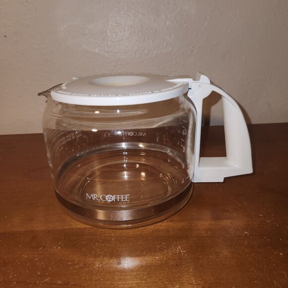 Mr. Coffee 12-Cup Glass Coffee Carafe With White Handle - Picture 1 of 7